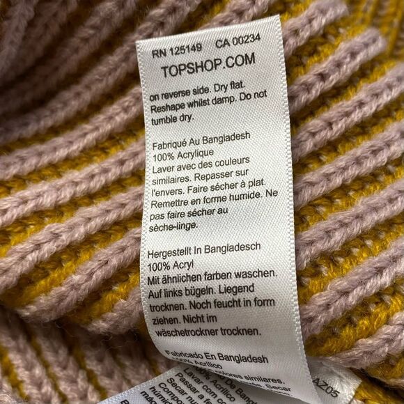 Topshop Oversized Slouchy Relaxed Fit Drop Shoulder Cozy Mock Neck Sweater 4-6 - Picture 12 of 15